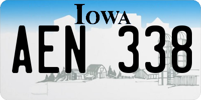 IA license plate AEN338