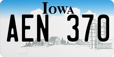 IA license plate AEN370