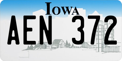 IA license plate AEN372