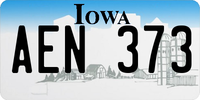 IA license plate AEN373