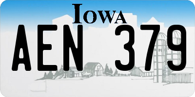 IA license plate AEN379