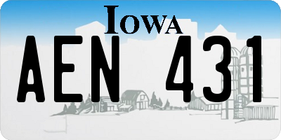 IA license plate AEN431