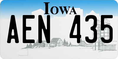 IA license plate AEN435