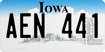 IA license plate AEN441