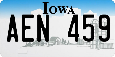 IA license plate AEN459