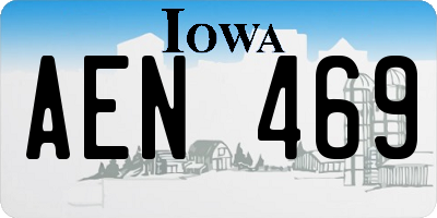 IA license plate AEN469