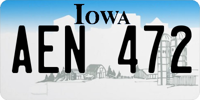 IA license plate AEN472