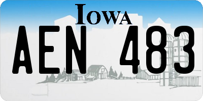 IA license plate AEN483