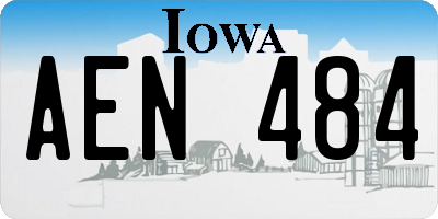 IA license plate AEN484