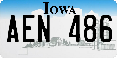 IA license plate AEN486