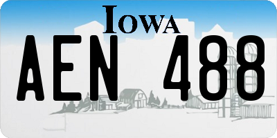 IA license plate AEN488