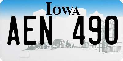 IA license plate AEN490