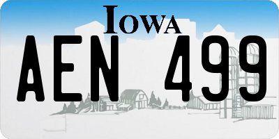 IA license plate AEN499