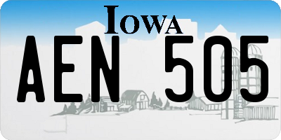 IA license plate AEN505