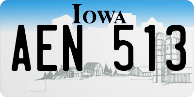 IA license plate AEN513