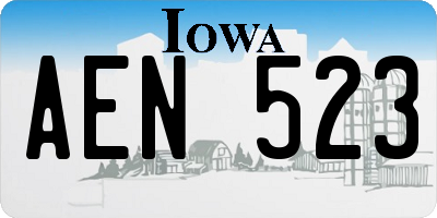 IA license plate AEN523