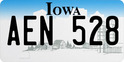 IA license plate AEN528