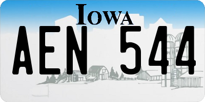IA license plate AEN544