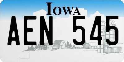 IA license plate AEN545