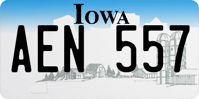 IA license plate AEN557