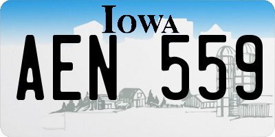 IA license plate AEN559