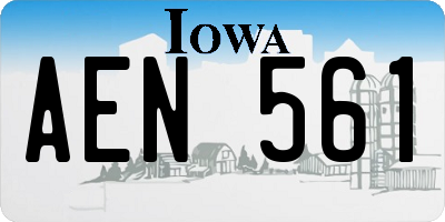 IA license plate AEN561