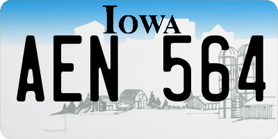IA license plate AEN564