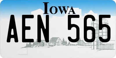 IA license plate AEN565