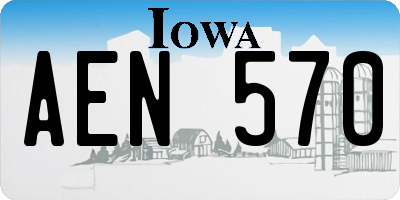 IA license plate AEN570