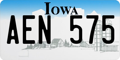 IA license plate AEN575