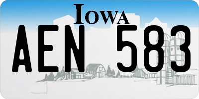 IA license plate AEN583