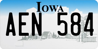 IA license plate AEN584