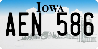 IA license plate AEN586