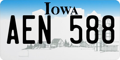 IA license plate AEN588