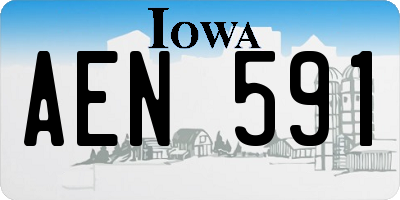 IA license plate AEN591