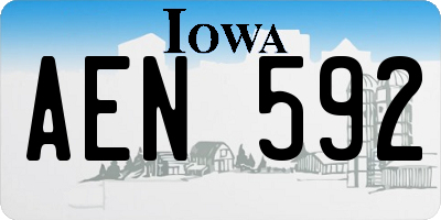 IA license plate AEN592