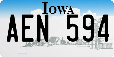 IA license plate AEN594