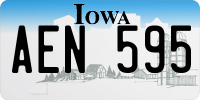 IA license plate AEN595
