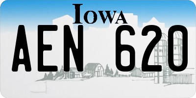 IA license plate AEN620
