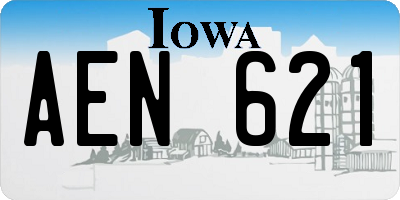 IA license plate AEN621