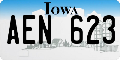 IA license plate AEN623