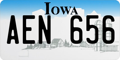 IA license plate AEN656