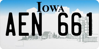 IA license plate AEN661