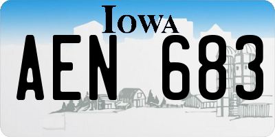 IA license plate AEN683