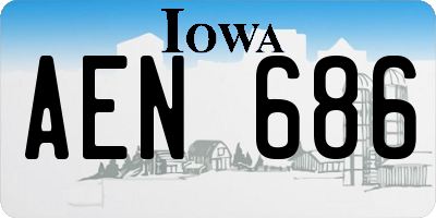 IA license plate AEN686