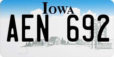 IA license plate AEN692