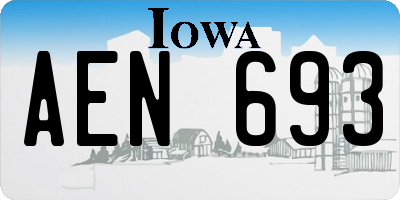 IA license plate AEN693