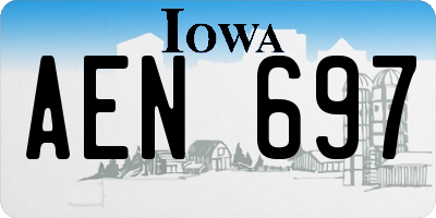 IA license plate AEN697