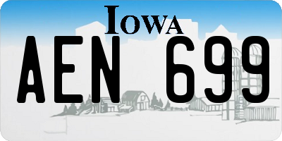 IA license plate AEN699