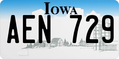 IA license plate AEN729